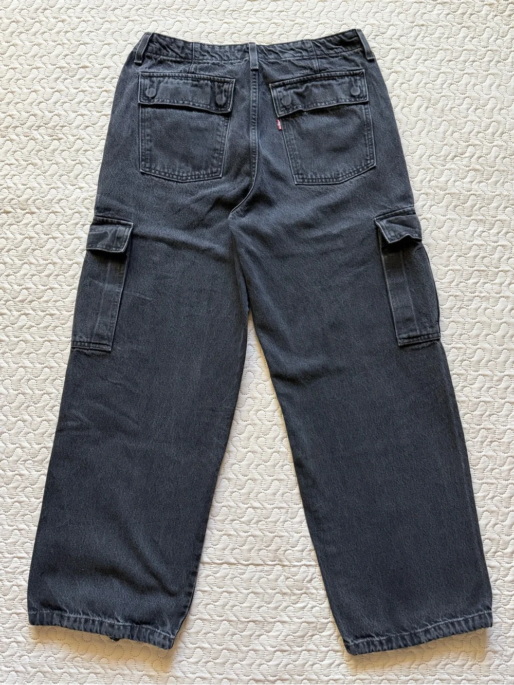 Levi's ‘94 Baggy 29x28 (fits 29-31) Wide Leg CargoBlack Wash Relaxed Fit Jeans